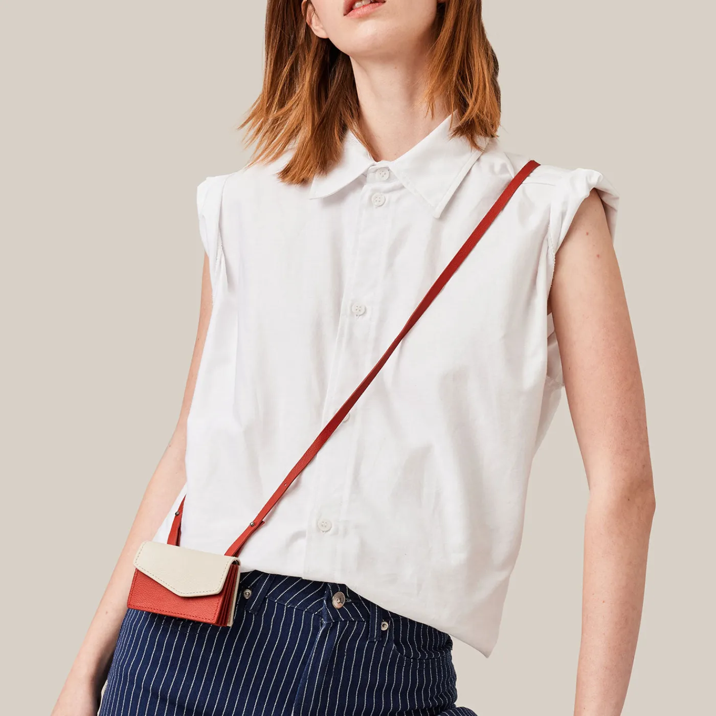 Fashion Botkier Cobble Hill Card Holder Crossbody Luscious Red Combo