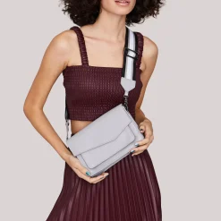 Shop Botkier Cobble Hill Crossbody Silver Grey