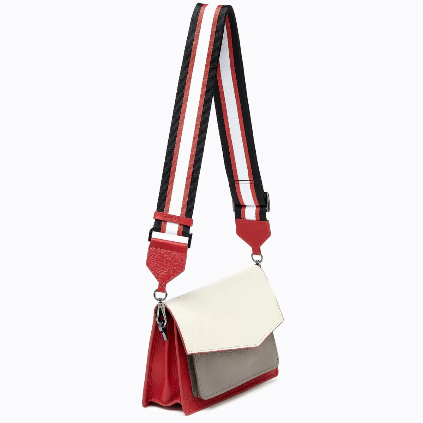 Fashion Botkier Cobble Hill Crossbody (With Keychain) Luscious Red Combo