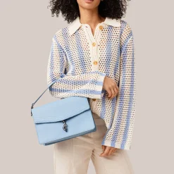 Cheap Botkier Trigger Flap Satchel Tranquil Blue