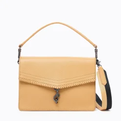 Cheap Botkier Trigger Flap Satchel Camel