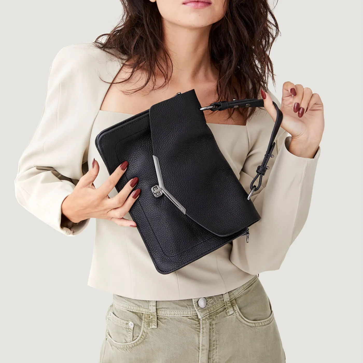 Outlet Botkier Valentina Flap Satchel Black