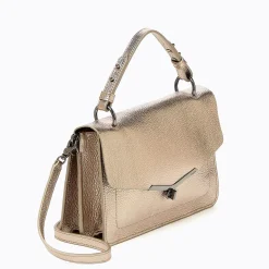 Best Sale Botkier Valentina Flap Satchel Metallic Gunmetal