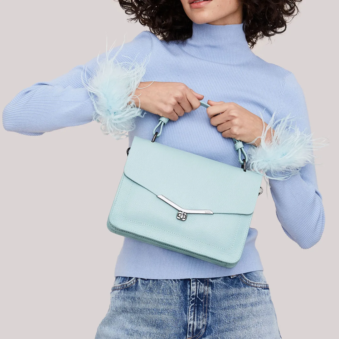 Clearance Botkier Valentina Flap Satchel Icy River