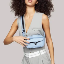 New Botkier Valentina Mini Camera Crossbody Tranquil Blue